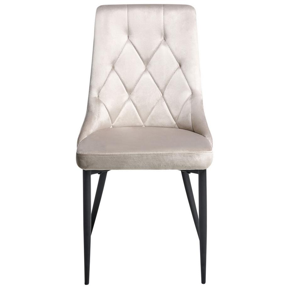 Beliani Lot de 2 chaises de salle à manger en Velours  AVENIR  