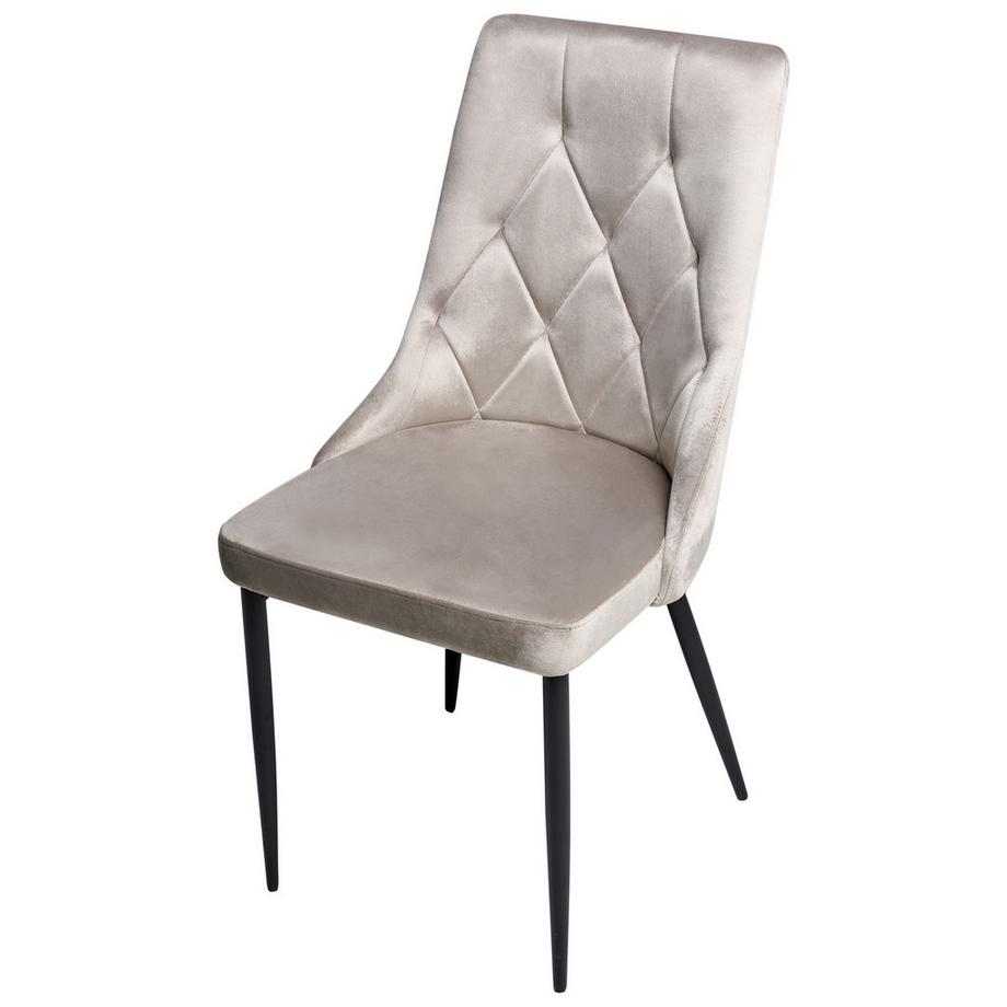 Beliani Lot de 2 chaises de salle à manger en Velours  AVENIR  