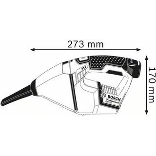 Bosch Professional Akku-Sauger GAS 12V, mit 2 x 3 Ah Li-Ion Akku, L-BOXX  