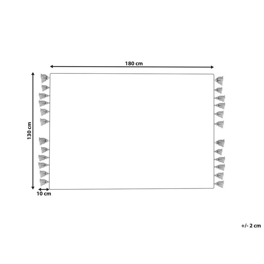 Beliani MATHURA Baumwolle Boho Kuscheldecke  