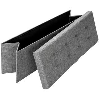 Tectake Cassapanca pouf pieghevole in poliestere con contenitore 110 x 38 x 38 cm  