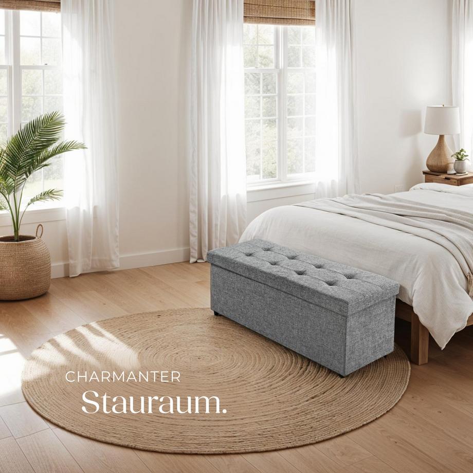 Tectake Pouf contenitore  Pieghevole  