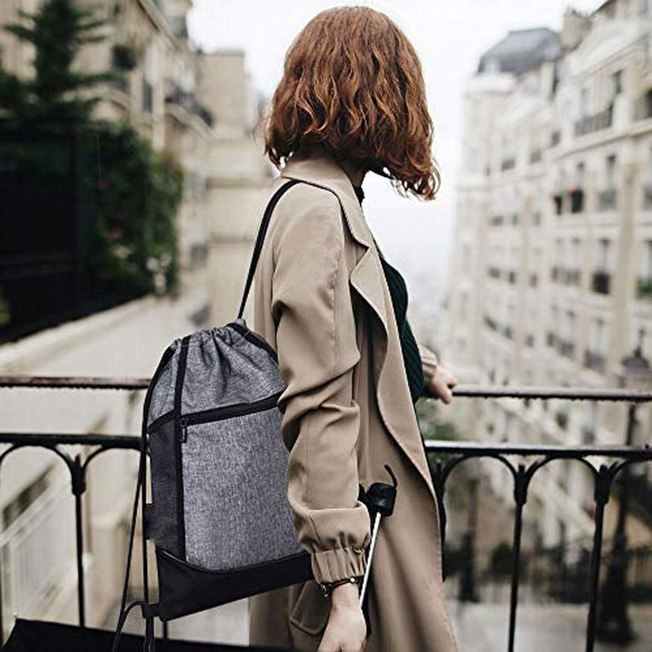 Only-bags.store Sac de sport à cordon imperméable avec poches intérieures et extérieures  