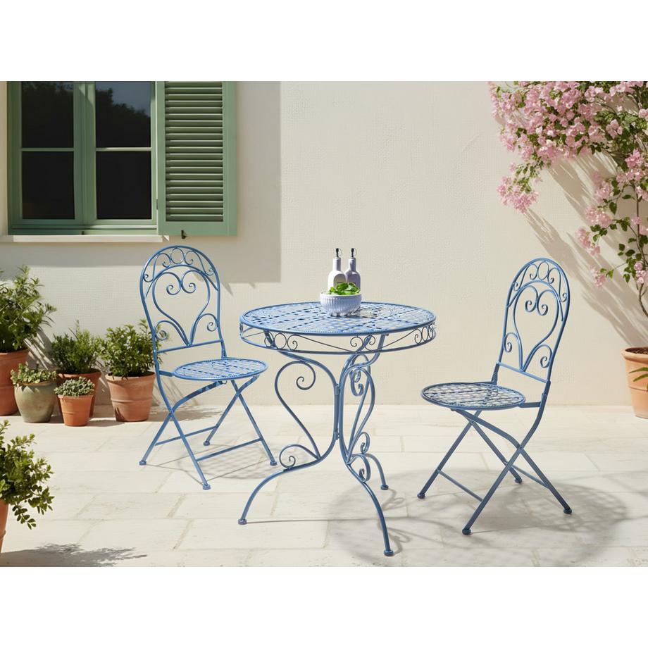 Beliani Table bistrot en Métal Rétro ALBINIA  