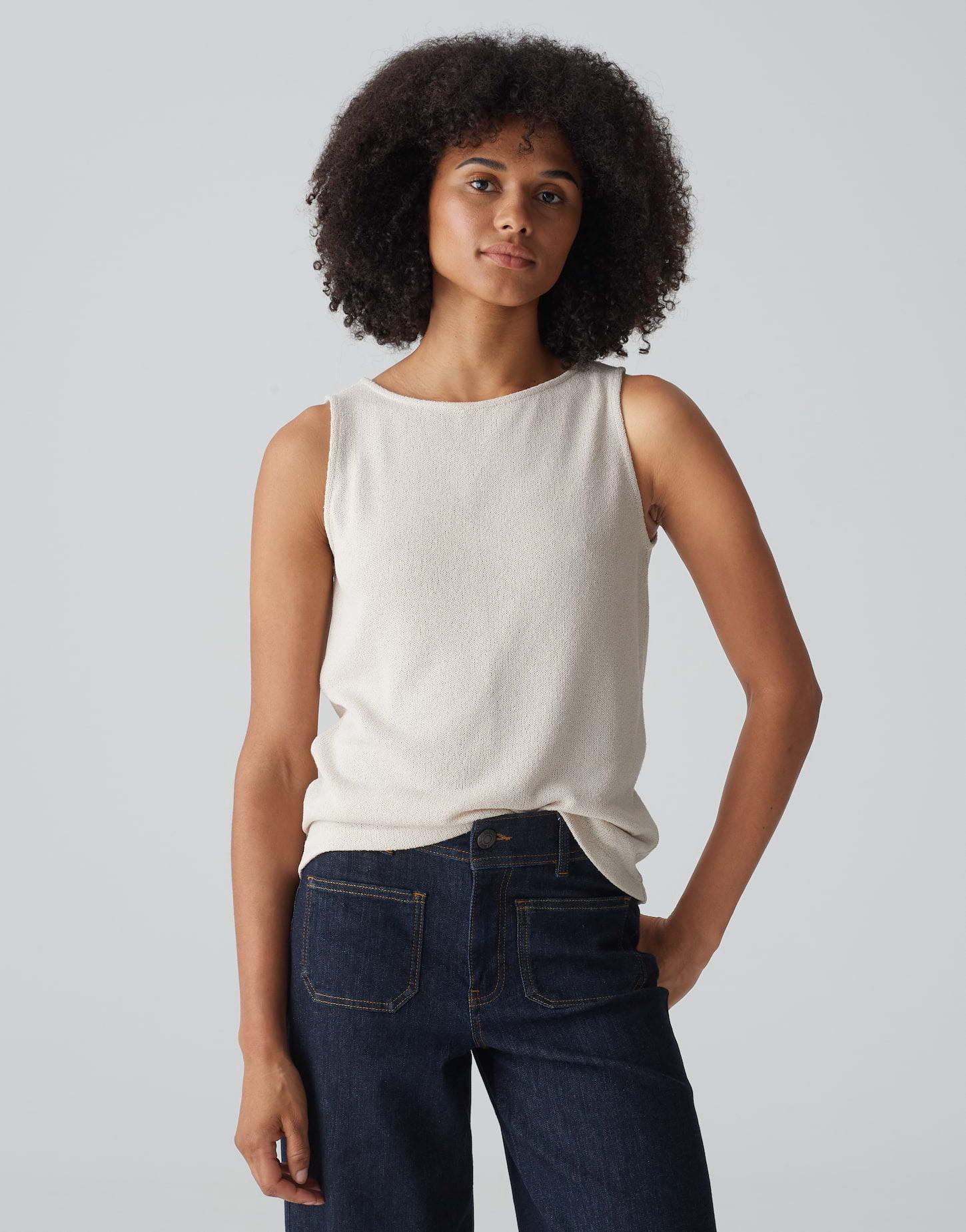 Image of Stricktop Ilonki Gerader Schnitt Damen Beige 42