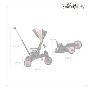 FableKids  Tricycle 7in1 Tricycle Enfant guidon vélo Bébé Poussette 