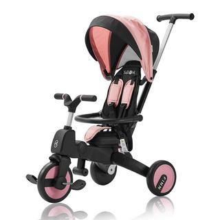 FableKids  Triciclo 7in1 Bambini Triciclo Bambini Manubrio Bicicletta Carrozzina 