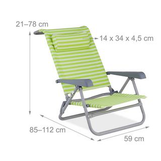 B2X Strandkorb mit Nackenkissen – klappbar  