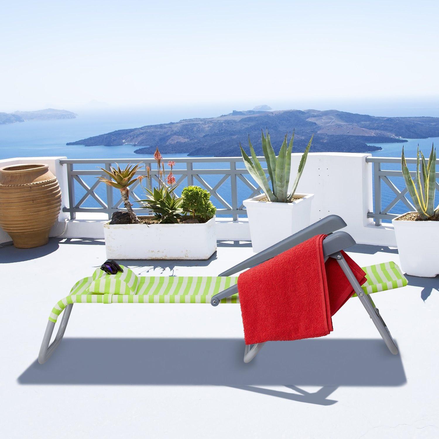 B2X Strandkorb mit Nackenkissen – klappbar  