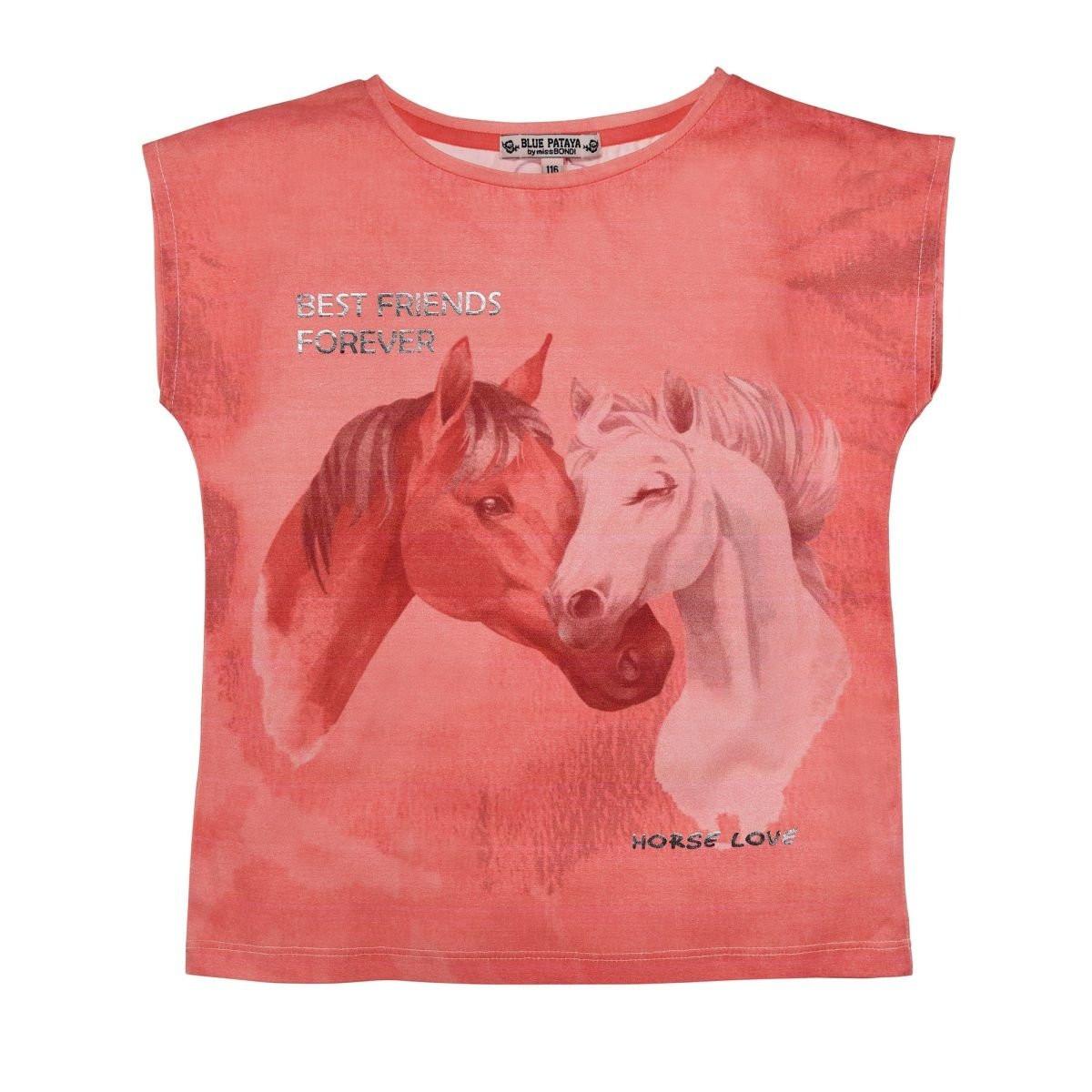 Image of Mädchen T-shirt Best Friends Mädchen Rot 110