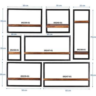 mutoni Mensola a muro Havana naturale 120x25x110 (7 pezzi)  