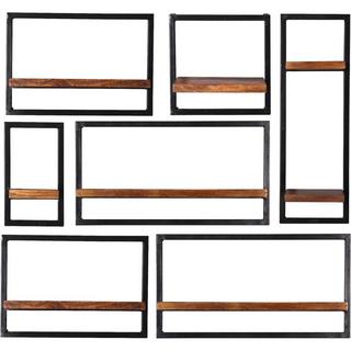 mutoni Étagère murale Havana naturel 120x25x110 (7 pièces)  