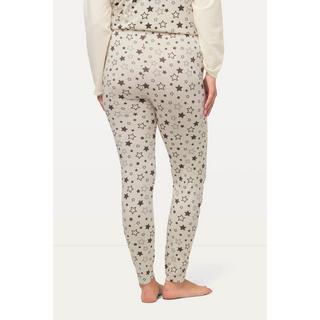 Ulla Popken  Legging d'intérieur, taille élastique, motif étoiles 