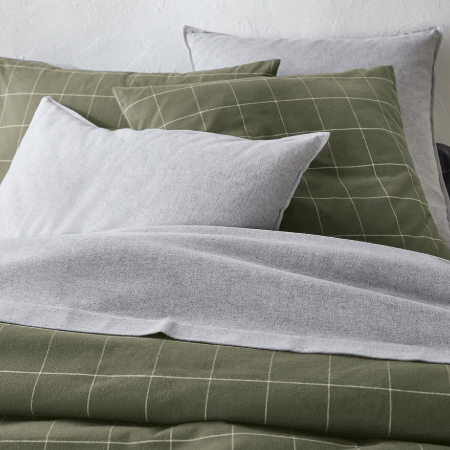 La Redoute Intérieurs Charlie Khaki Copripiumino in flanella  