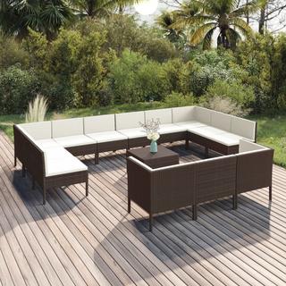 VidaXL Garten-sofagarnitur poly-rattan  