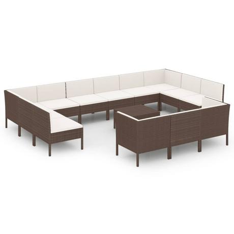 VidaXL Garten-sofagarnitur poly-rattan  