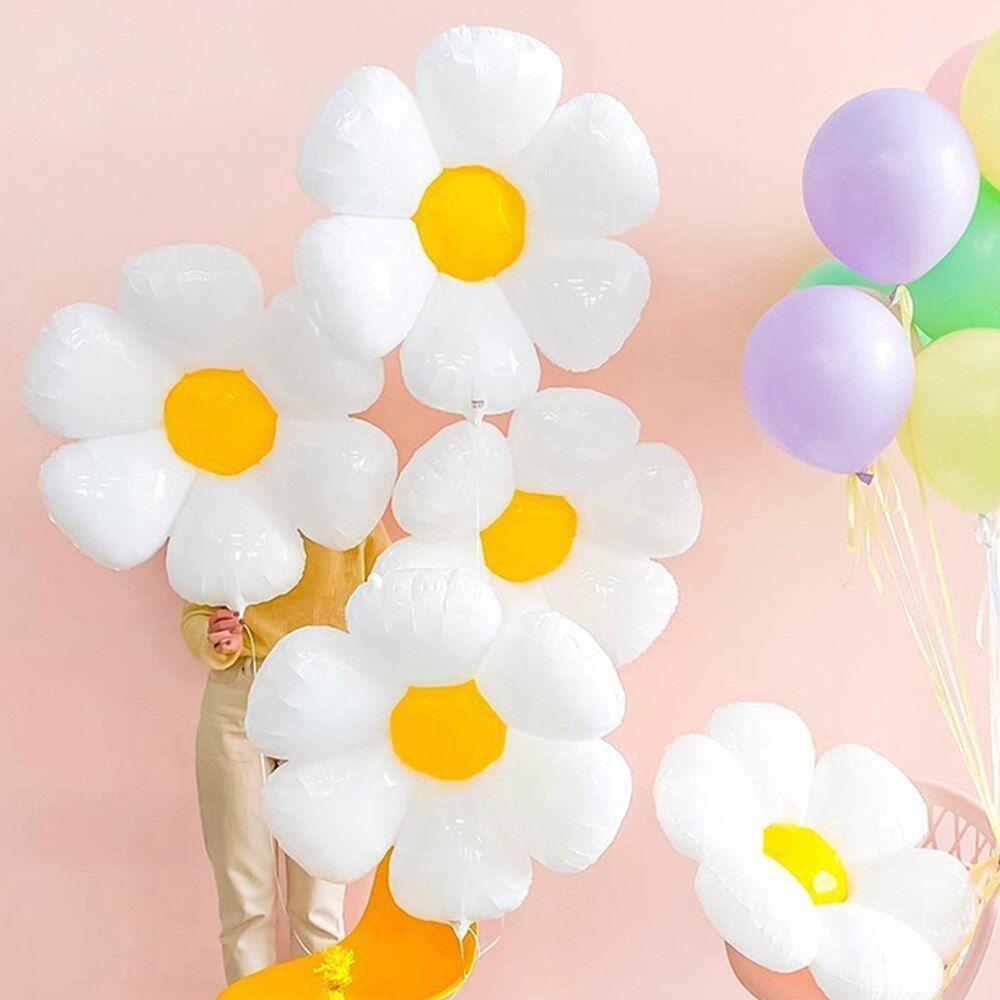 eStore  Ballons en aluminium en forme de fleur - 2 pcs 