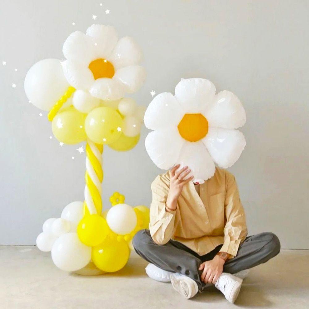 eStore  Ballons en aluminium en forme de fleur - 2 pcs 