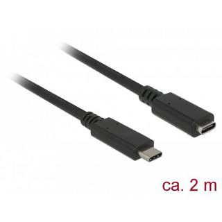 DeLock  SuperSpeed USB câble USB 2 m USB 3.2 Gen 1 (3.1 Gen 1) USB C Noir 