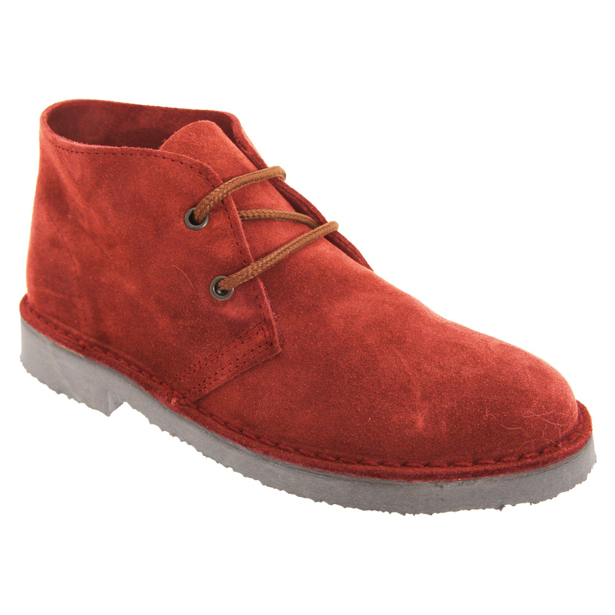 Image of Desertboots Schnürschuhe Halbschuhe, Wildleder Damen Rot Bunt 45.5