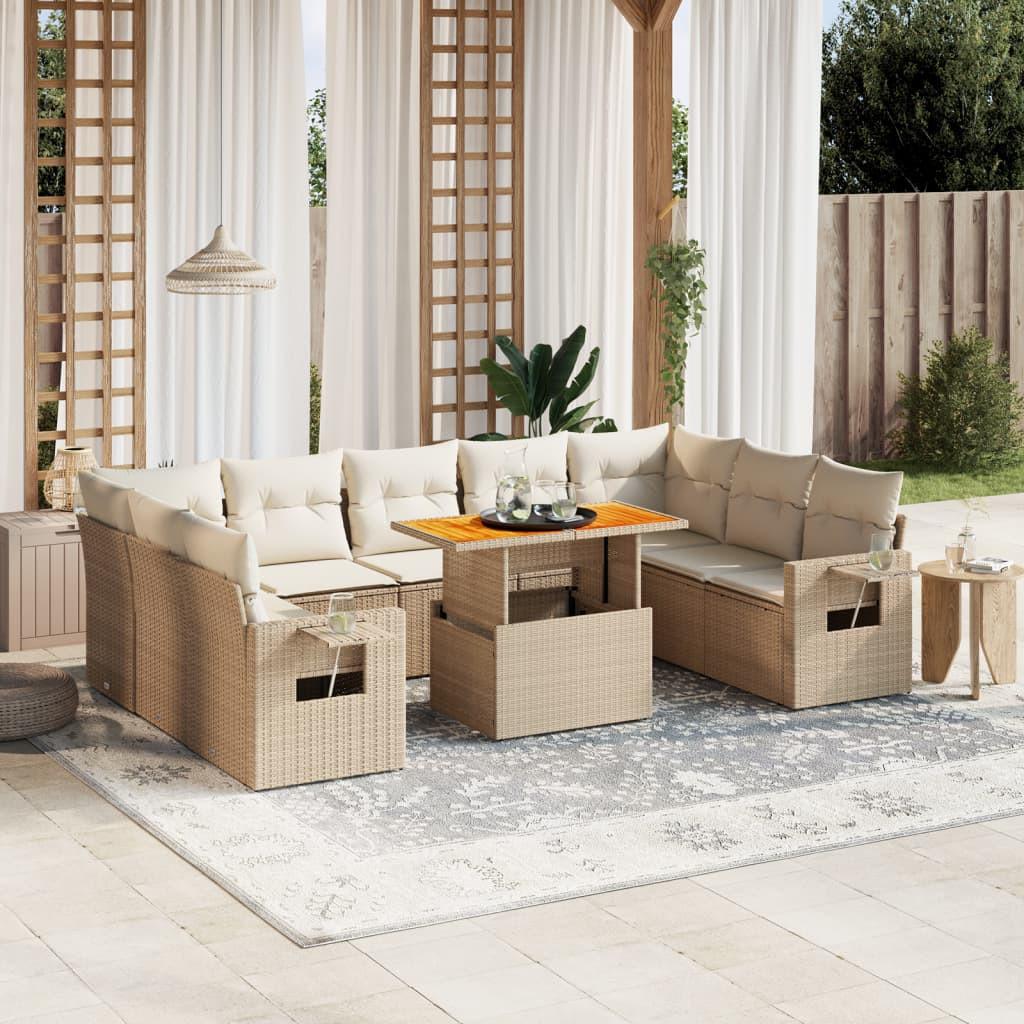 VidaXL set divano da giardino Polirattan  