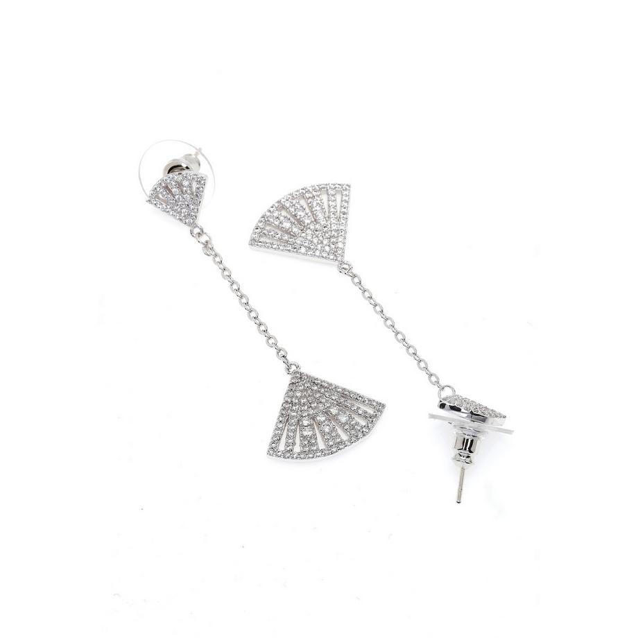 AVANT-GARDE PARIS  Silberfarbene Küsten-Lange Ohrringe 