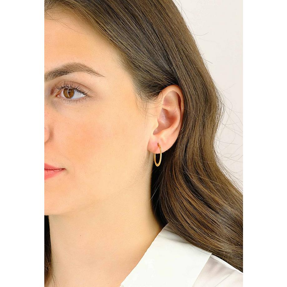 MUAU Schmuck  Creolen Gelbgold 750, 20mm 