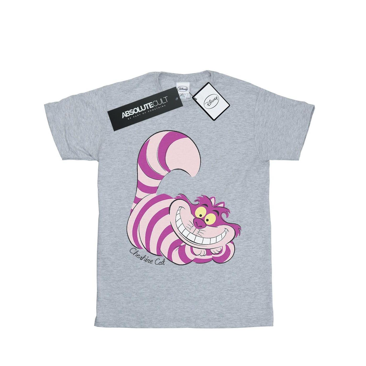 Image of Alice In Wonderland Cheshire Cat Tshirt Unisex Grau 128
