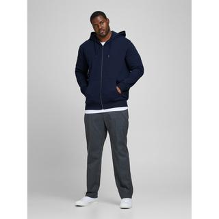 JACK & JONES  Felpa grande con cappuccio e zip Jack & Jones Basic Bleu 