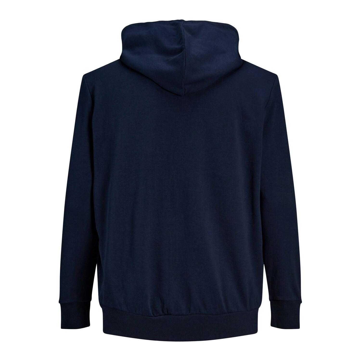 JACK & JONES  Felpa grande con cappuccio e zip Jack & Jones Basic Bleu 