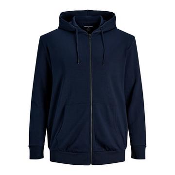 Sweatshirt mit Reißverschluss und Kapuze in großen Größen  Basic Bleu
