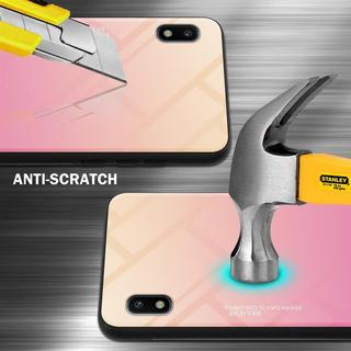 Cadorabo  Housse compatible avec Samsung Galaxy A10 / M10 - Coque de protection bicolore en silicone TPU et dos en verre trempé 