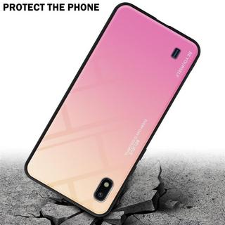 Cadorabo  Housse compatible avec Samsung Galaxy A10 / M10 - Coque de protection bicolore en silicone TPU et dos en verre trempé 