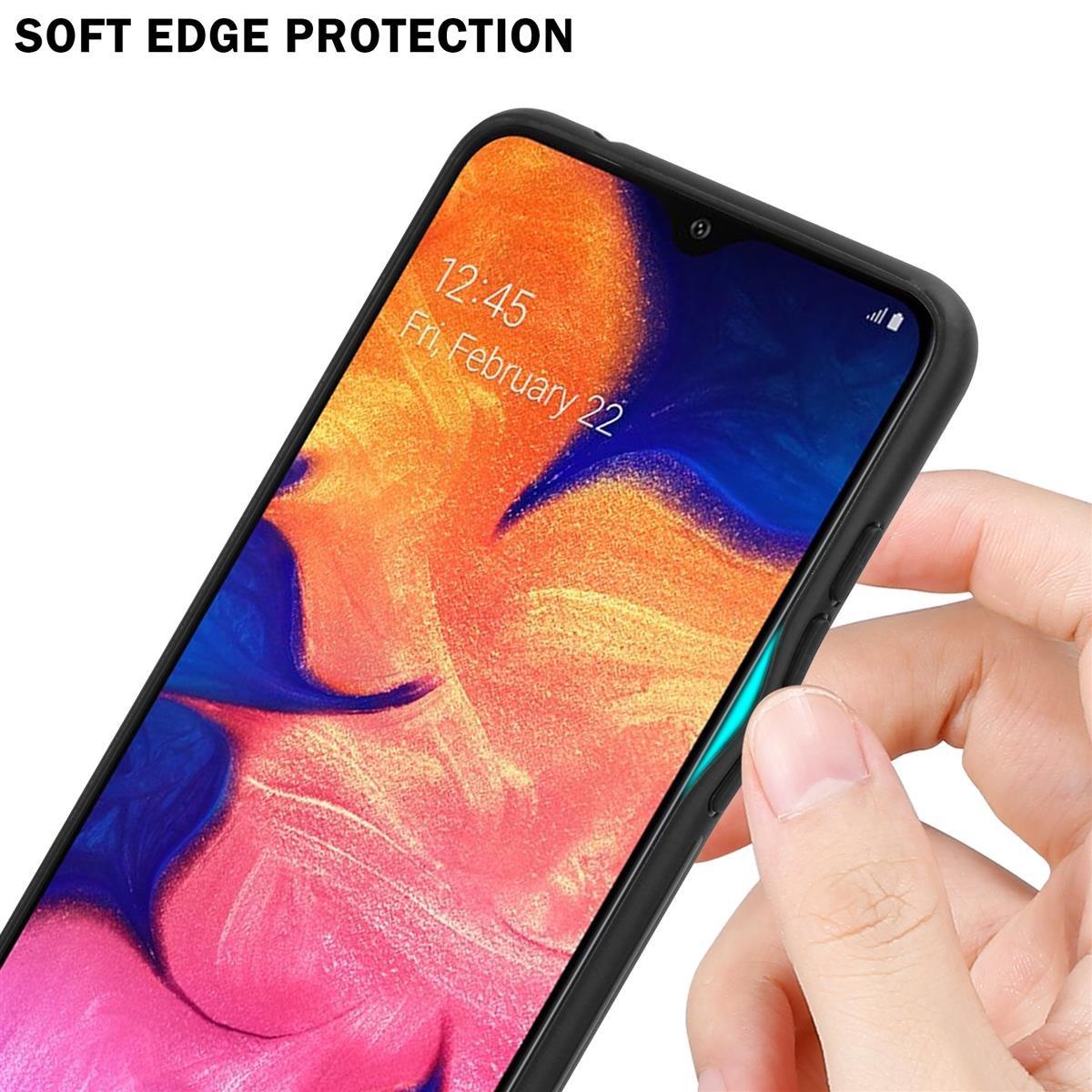 Cadorabo  Housse compatible avec Samsung Galaxy A10 / M10 - Coque de protection bicolore en silicone TPU et dos en verre trempé 