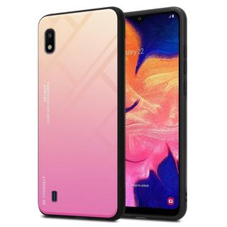 Cadorabo  Housse compatible avec Samsung Galaxy A10 / M10 - Coque de protection bicolore en silicone TPU et dos en verre trempé 