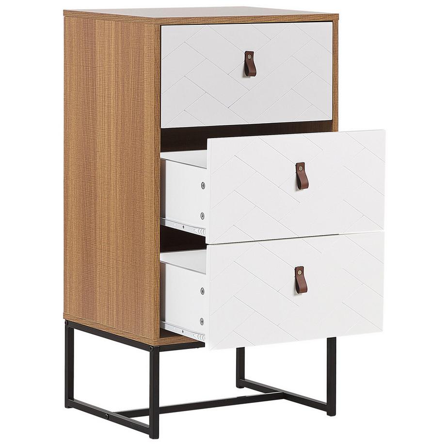 Beliani Cassettiera a 3 cassetti en Fibra a media densità (MDF)  NUEVA  