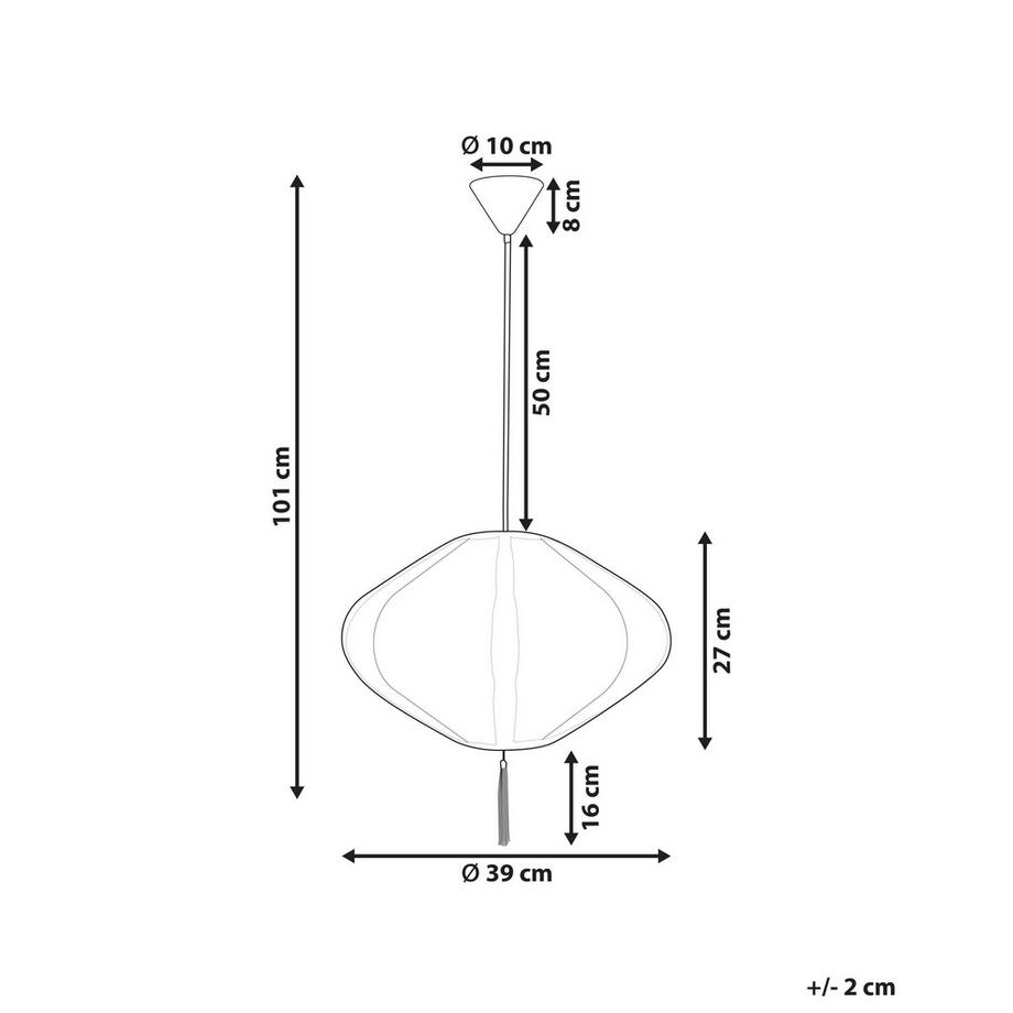 Beliani Hängelampe aus Nylon Klassisch TUCURO  