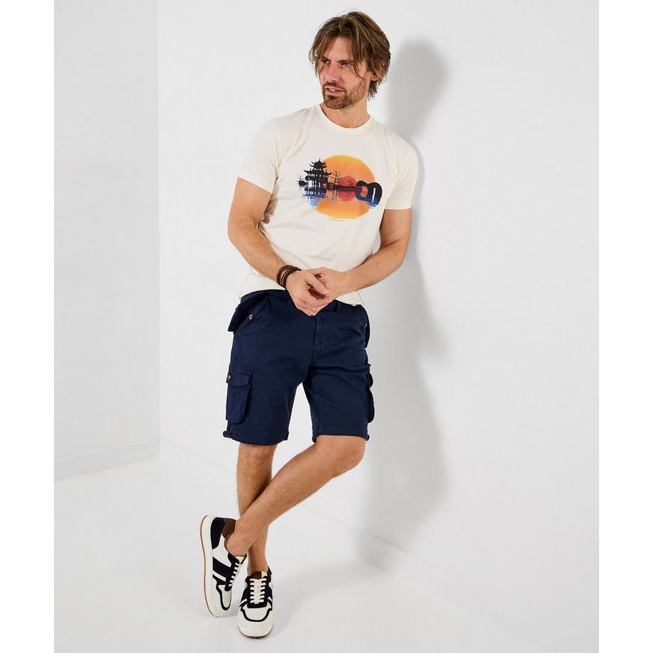 Joe Browns T-Shirt Gitarren und Landschaftsmotiv  