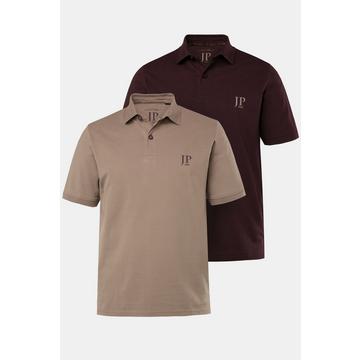 Lot de 2 polos collection Basic - maille piquée et coton peigné