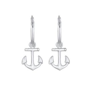 Elli  Boucles d'Oreilles Femmes Créoles Ancre Pendentif Maritime 