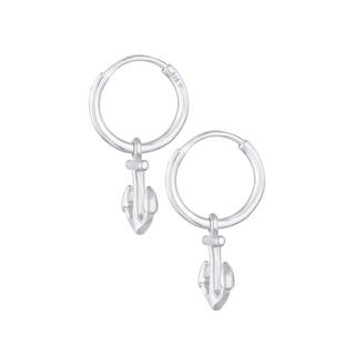 Elli  Boucles d'Oreilles Femmes Créoles Ancre Pendentif Maritime 