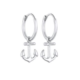 Elli  Boucles d'Oreilles Femmes Créoles Ancre Pendentif Maritime 