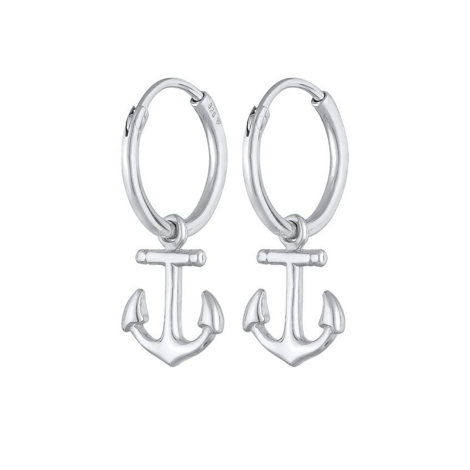 Boucles d'Oreilles Femmes Créoles Ancre Pendentif Maritime