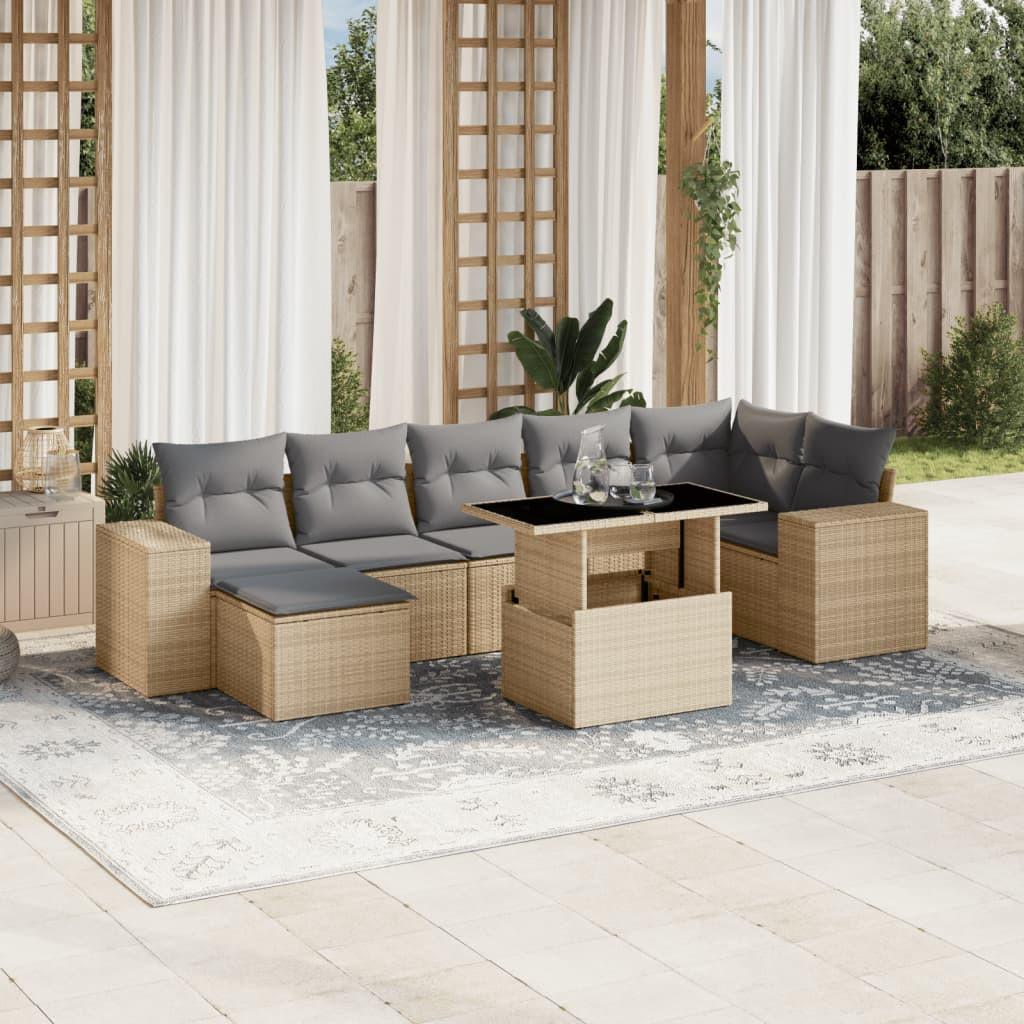 VidaXL Ensemble de canapés de jardin rotin synthétique  