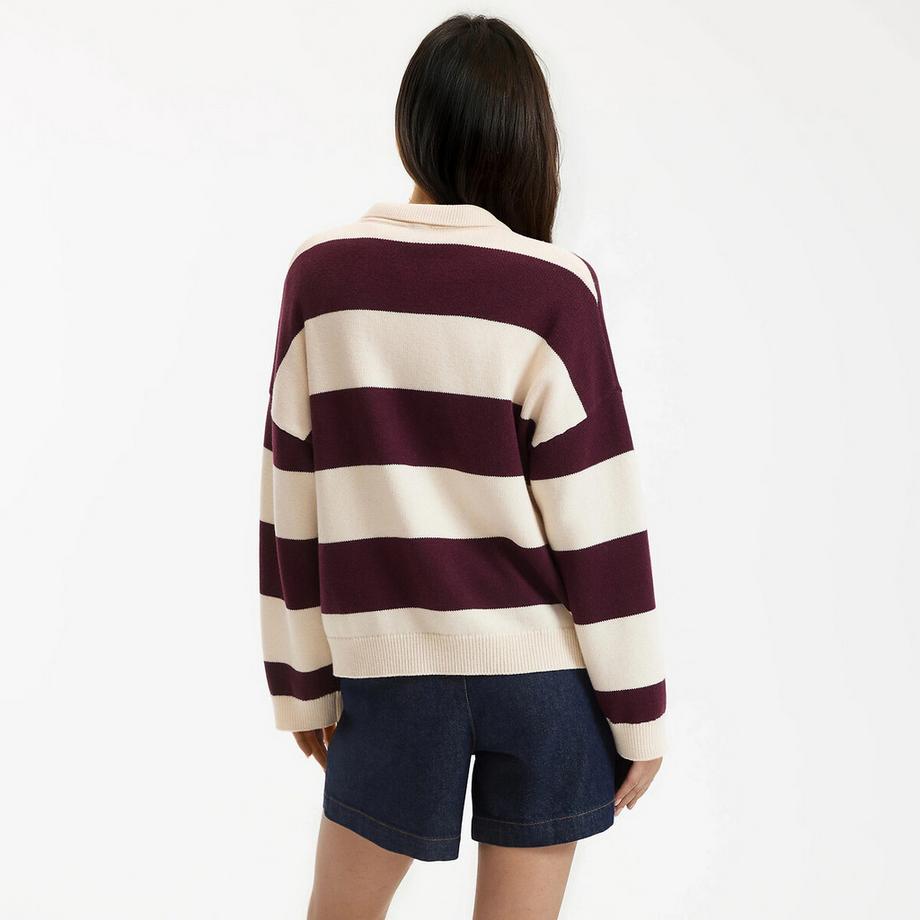 La Redoute Collections Gestreifter Polokragen Pullover  