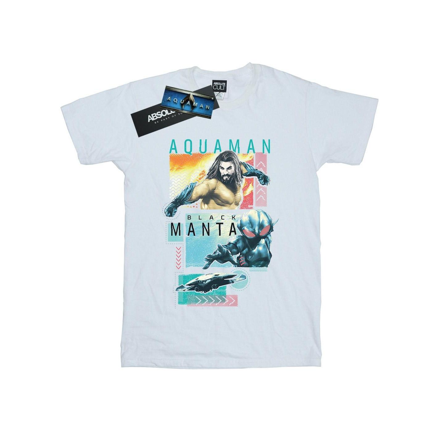 Image of Aquaman Character Tiles Tshirt Jungen Weiss 152-158