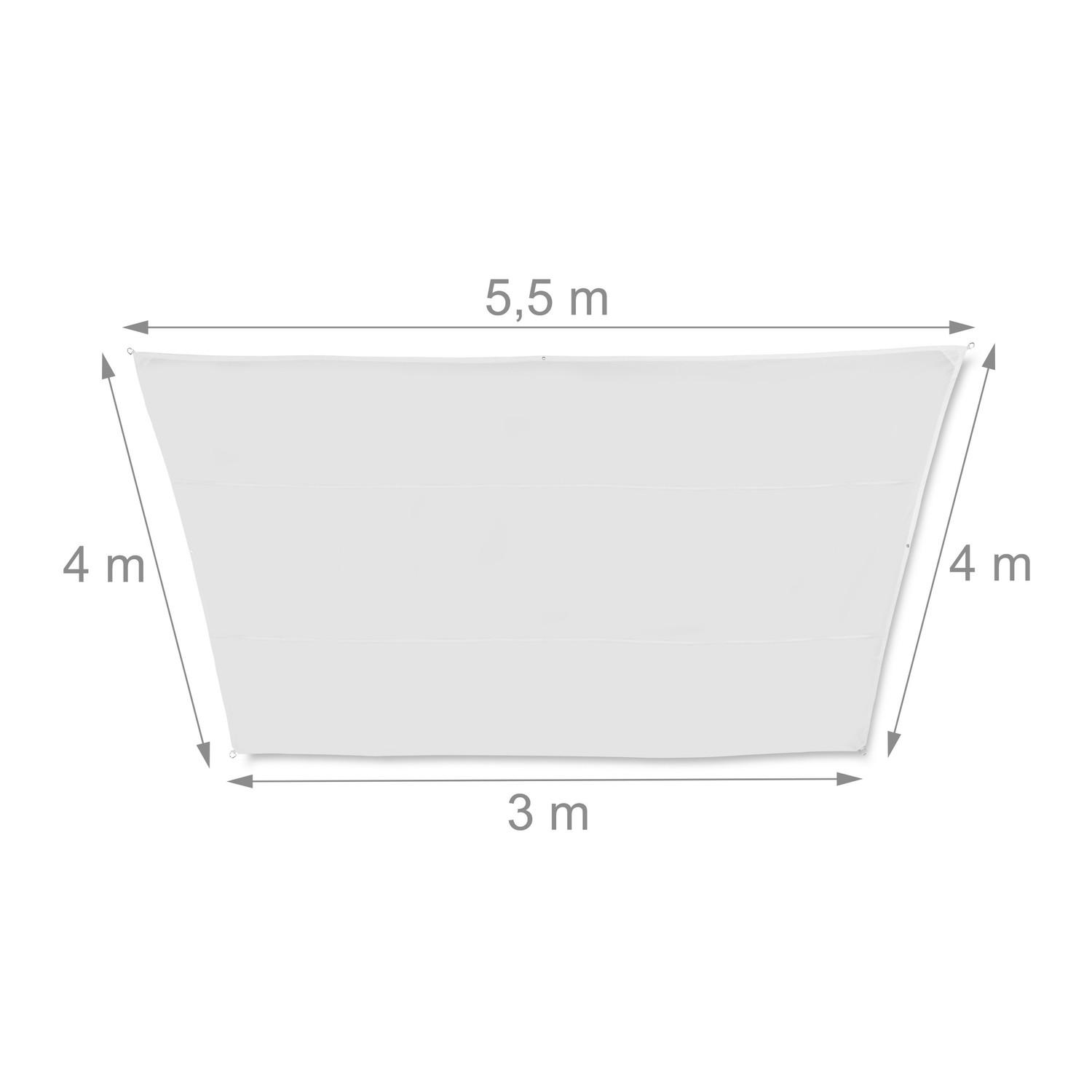 B2X Voile d'ombrage trapézoïdal blanc  