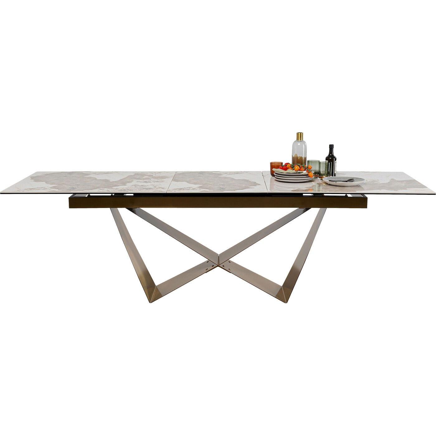 KARE Design Table extensible Connesso Laiton 200(+60)x100  