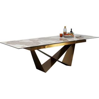 KARE Design Table extensible Connesso Laiton 200(+60)x100  