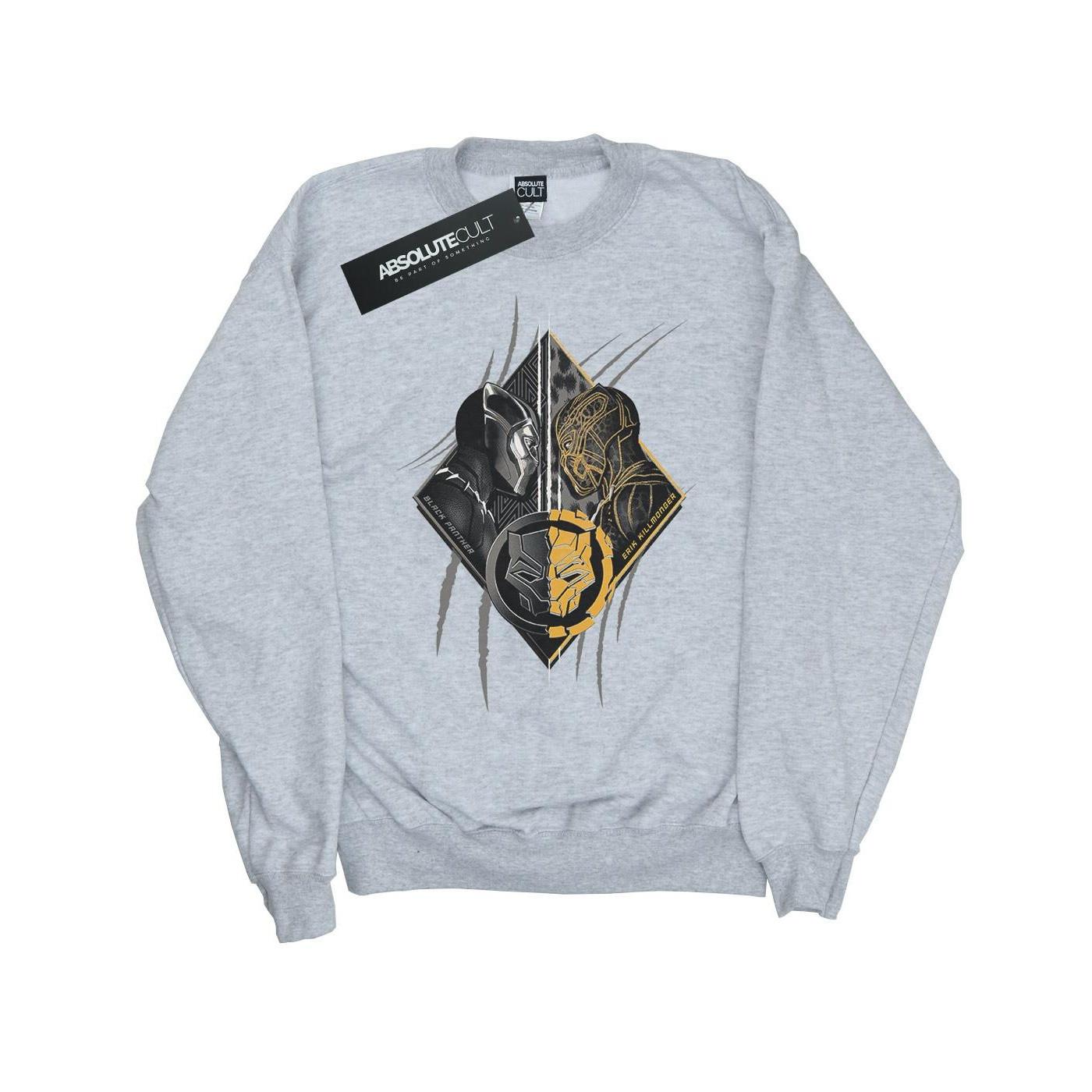 Image of Black Panther Vs Killmonger Sweatshirt Jungen Grau 152-158